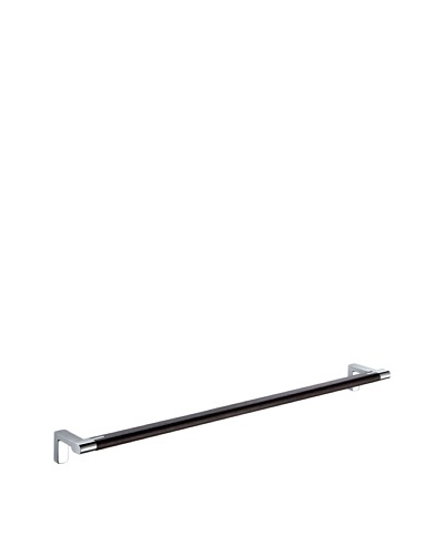 Gedy by Nameek’s Odos Collection Towel Bar, Polished Chrome/Wenge, 24″