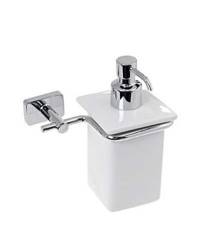 Gedy by Nameek's Minnesota Collection Wall-Mountable Soap Dispenser, White/Polished ChromeAs You See