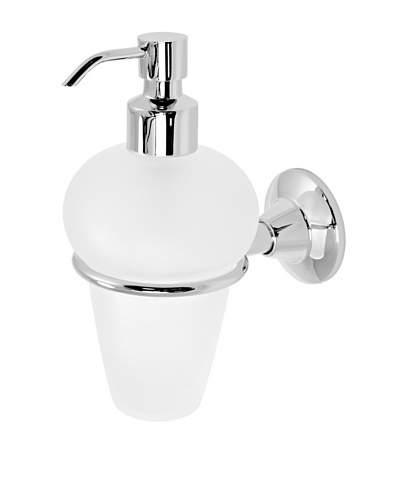 Gedy by Nameek’s Ascot Collection Wall-Mountable Soap Dispenser, White/Polished Chrome