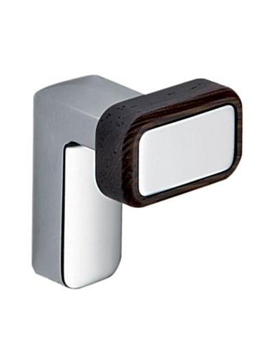 Gedy by Nameek's Odos Collection Wall-Mountable Hook, Polished Chrome/Wenge