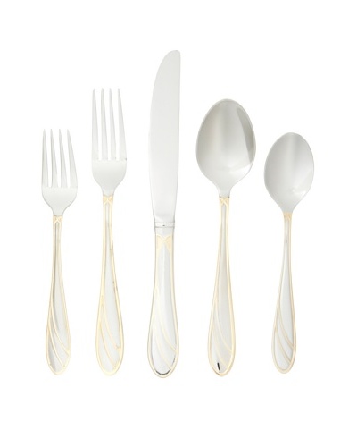 Gela Global 20-Piece Gosport Stainless Steel Flatware Set, Stainless