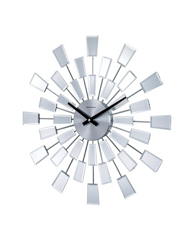 George Nelson Beveled Pixel Clock, Silver