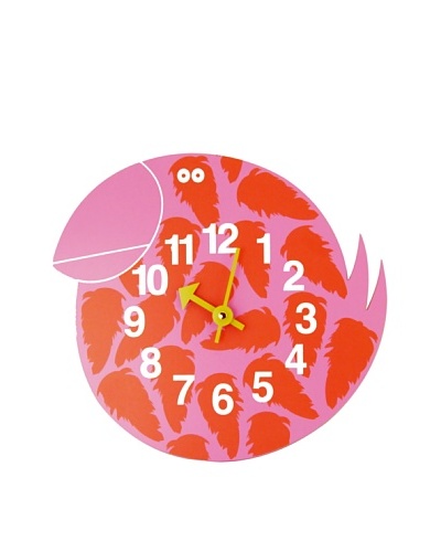 George Nelson Zoo Timer Toucan Wall Clock, Pink