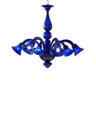 Glass of Venice Serenissima Chandelier, Blue