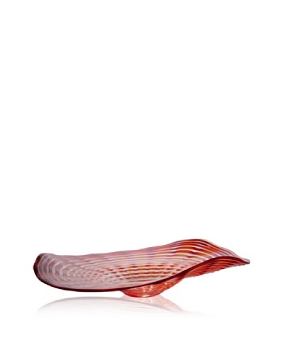 Red Swirl Art Deco Platter