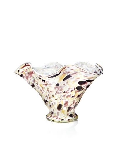 Glass Works Jozefina Lagoon Berry Beige, Amber & Amethyst 12 Bowl