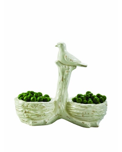 Global Views White Ceramic Two-Part Nest Bowl