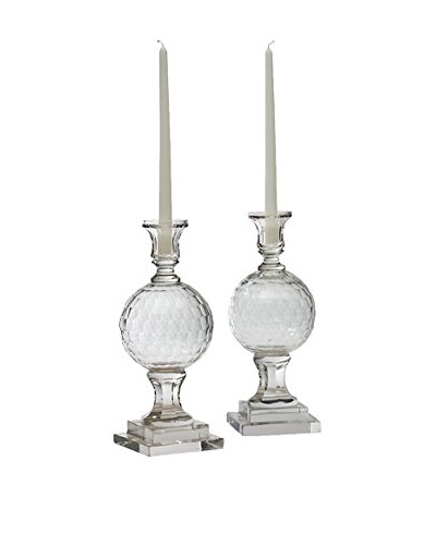 Go Home Set of 2 Honeycomb Candlesticks