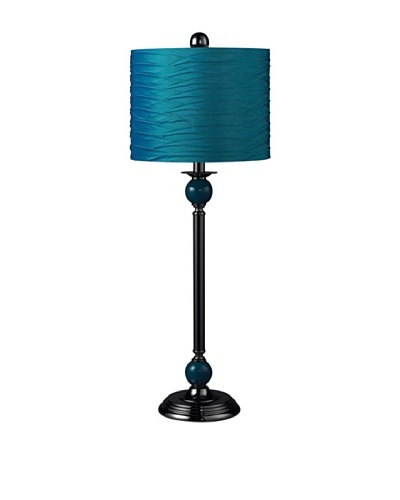 Sterling Industries Metal Buffet Lamp, Black/Turquoise