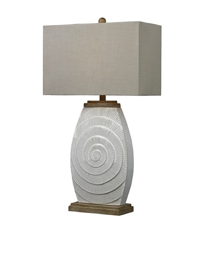 HGTV Home Off-White Glazed Ceramic Table Lamps