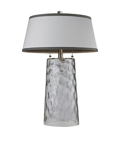 HGTV Home Clear Water Glass Table Lamp