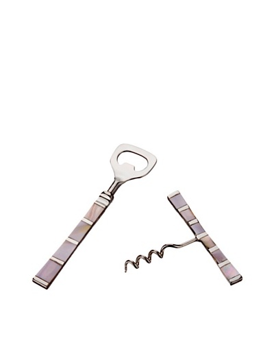 Godinger Mother Of Pearl Bottle Opener & Corkscrew