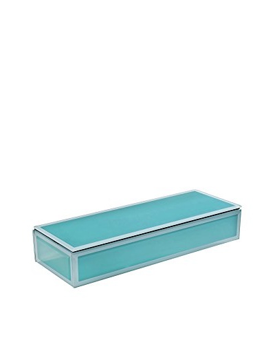 Godinger Blue Glass Oblong Jewel Box