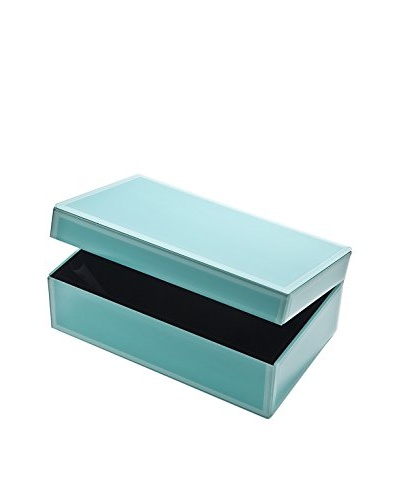 Godinger Blue Glass Jewelry Box, Medium