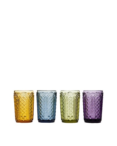 Godinger Set of 4 Assorted Cathedral Highball Glasses