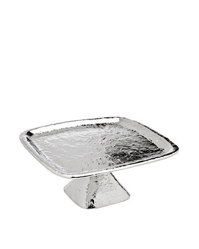 Godinger Lava Square Cake Stand, Silver