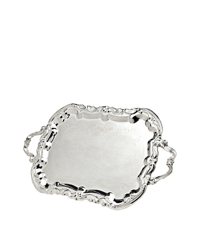 Godinger Rectangular Handeled Tray, Silver