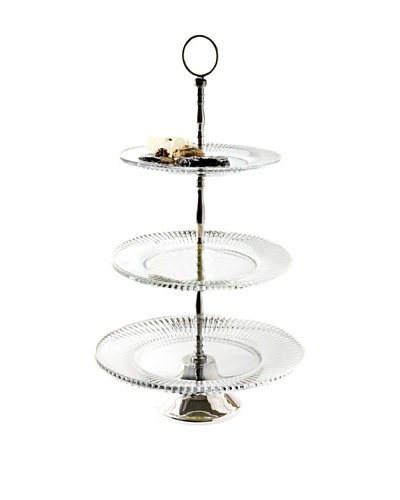 Godinger 3-Tier Fire & Ice Server, Clear