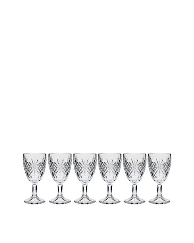 Godinger Set of 6 Dublin Cordial Glasses, Clear
