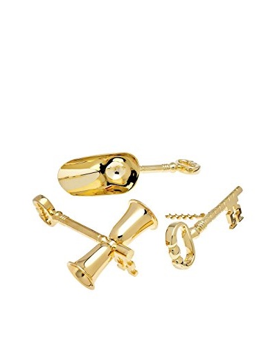 Godinger 3-Piece Gold Key Bar Set