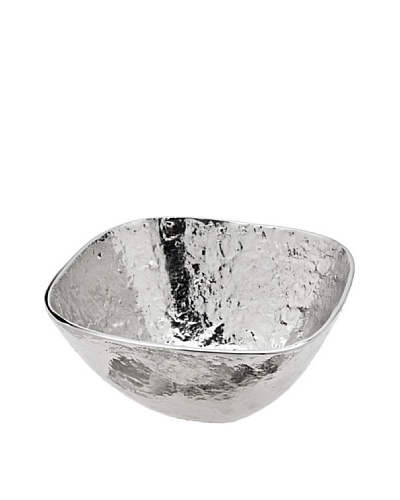 Godinger Lava Square Salad Bowl, Silver