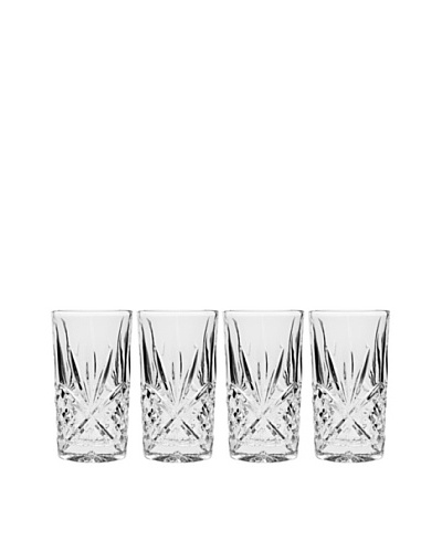 Godinger Set of 4 Dublin Highball Glasses, Clear