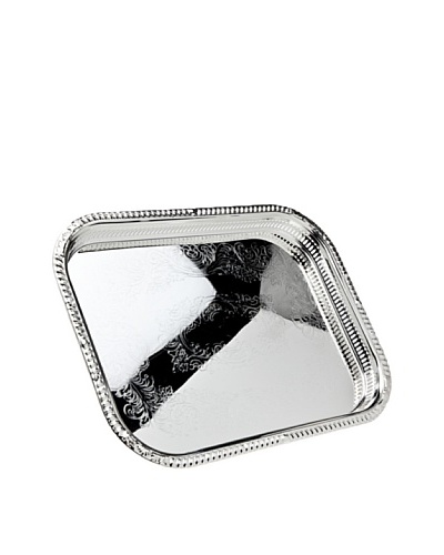 Godinger Rectangular Gallery Tray, Silver