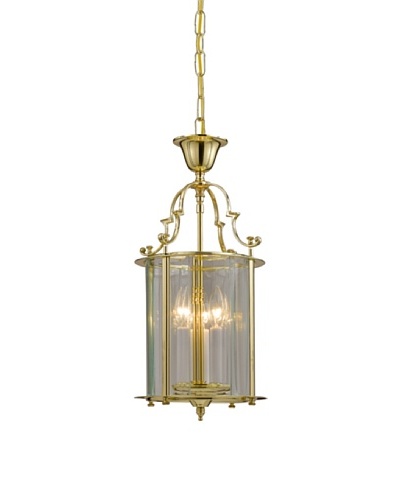 Gold Coast Lighting Solid Polished Brass Clear Beveled Lantern