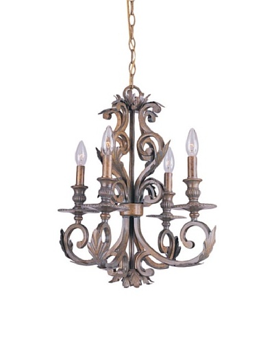 Gold Coast Lighting Handpainted Wrought Iron Chandelier