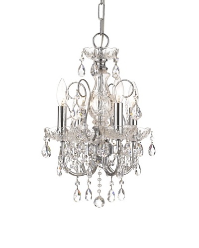 Gold Coast Lighting Solid Brass Crystal Chandelier Accented with Hand Cut Crystal