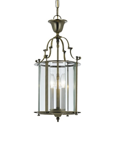 Gold Coast Lighting Solid Antique Brass Clear Beveled Lantern