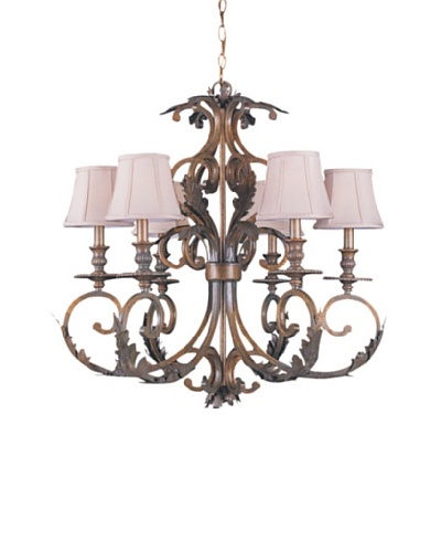 Gold Coast Lighting Handpainted Wrought Iron Chandelier