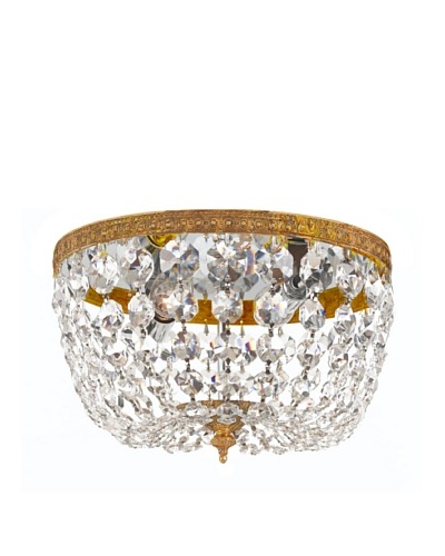 Gold Coast Lighting Crystal Basket, Olde Brass