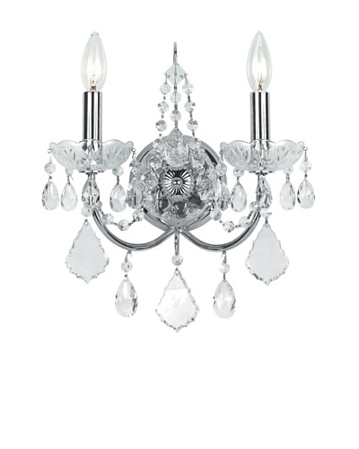 Swarovski Chandeliers by Gold Coast Lighting Elegant Wall Sconce, Polished Chrome