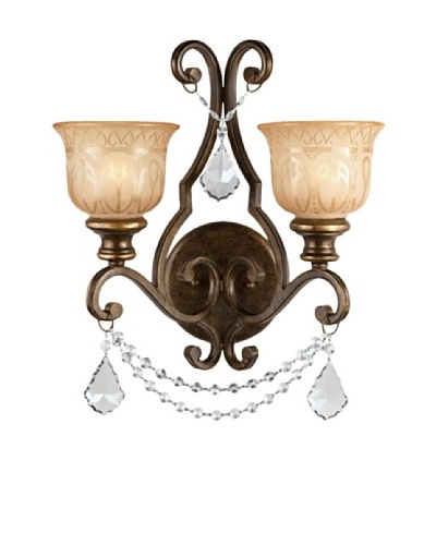 Swarovski Chandeliers by Gold Coast Lighting Cameron Wall Sconce, Bronze Umber