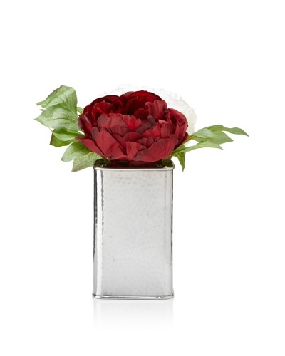 Winward Peonies In Silver Box