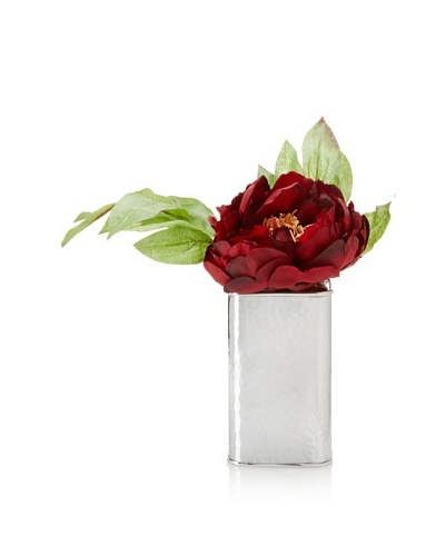 Winward Red Peony In Silver Box