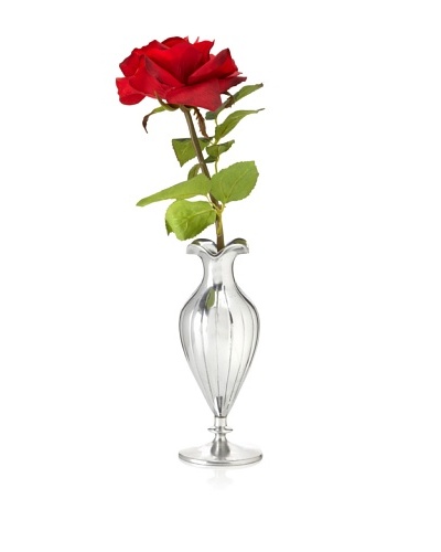 Winward Red Rose In Silver Vase
