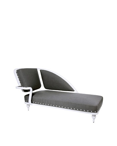 Grange Paris Meridienne Left Chaise, White