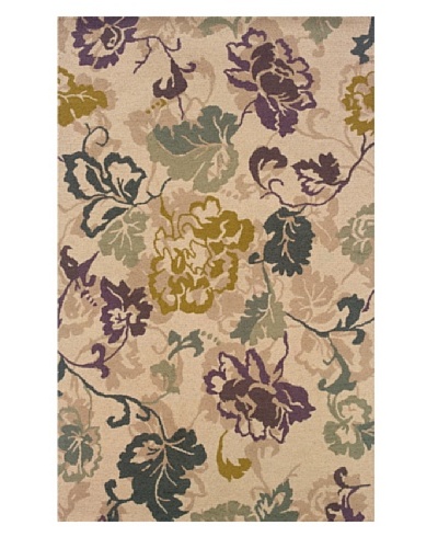 Granville Rugs Floral Garden Rug [Cream/Multi]