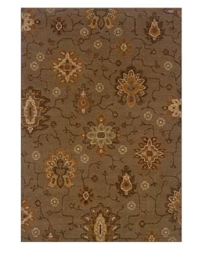 Granville Rugs Ashley Rug [Brown/Gold/Green/Orange/Ivory]