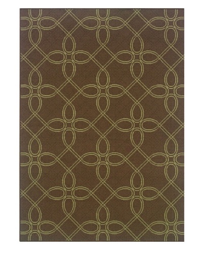 Granville Rugs Monterey Indoor/Outdoor Area Rug [Brown/Green]