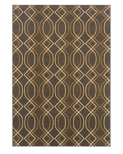 Granville Rugs Fiji Indoor/Outdoor Area Rug [Brown/Gold/Cream]