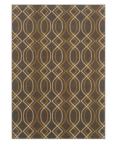 Granville Rugs Fiji Indoor/Outdoor Area Rug [Brown/Gold/Cream]