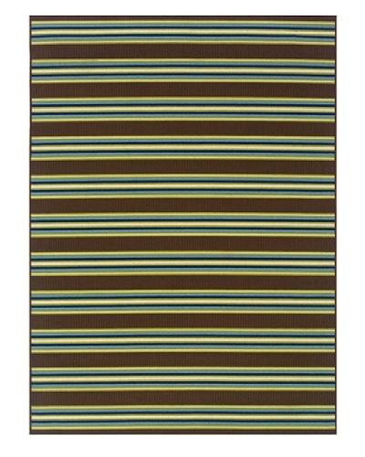 Granville Rugs Coastal Indoor/Outdoor Area Rug [Ivory/Blue/Green/Brown]