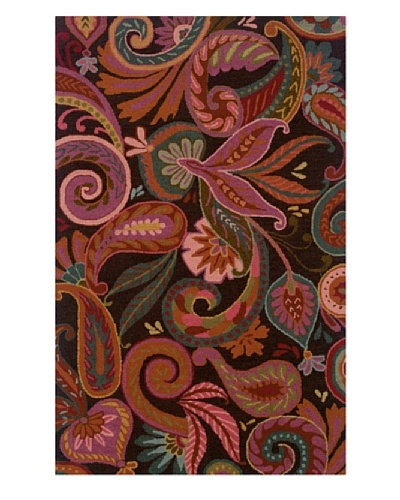 Granville Rugs Floral Garden Rug [Brown/Multi]