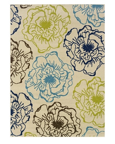 Granville Rugs 3065Y Granville Coastal 3065Y Indoor/Outdoor Polypropylene Area Rug 1'9 X 3'9