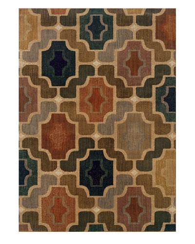 Granville Rugs Morocco Rug [Grey/Beige/Gold/Navy/Green]