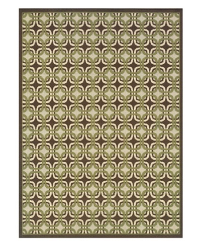 Granville Rugs Monterey Indoor/Outdoor Area Rug [Green/Brown]