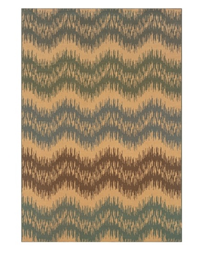 Granville Rugs Ashley Rug [Ivory/Blue/Brown/Green]